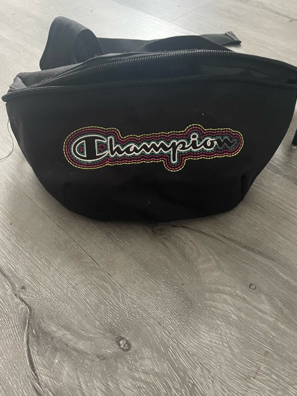 Champion Black Logo Hip Pack